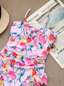 DAZY Tween Girls' Cute One-Piece Swimsuit, Tween Girl Fall Clothes Vacation - Pink - View 8