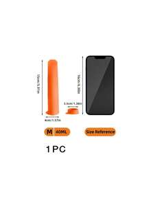 1PC Silicone Ice Cream Popsicle Mold DIY Mold Orange Color - Orange - View 9