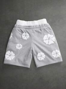 SLATEMANN Men's Double Waistband Drawstring Embossed Casual Shorts - Grey - View 2