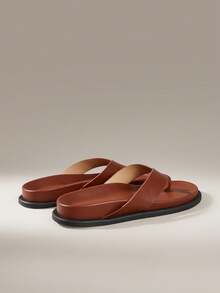 Solecia Women Shoes Women's Fashion Comfort Flat Boken Beach Sandals Women's Flat Sandals - Mocha Brown - View 4