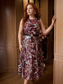 MOTF PREMIUM Abito da donna taglie forti con ricami di paillettes per occasioni - Multicolore - Visualizzare 1
