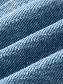 GlowEve CURVE Pantaloncini in denim casual con perline per donne taglie forti - Blu lavato medio - Visualizzare 6