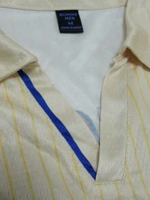 ROMWE MEN Street Life 男士夏季新款加州棒球風運動 Polo 衫 - 彩色 - 查看 3
