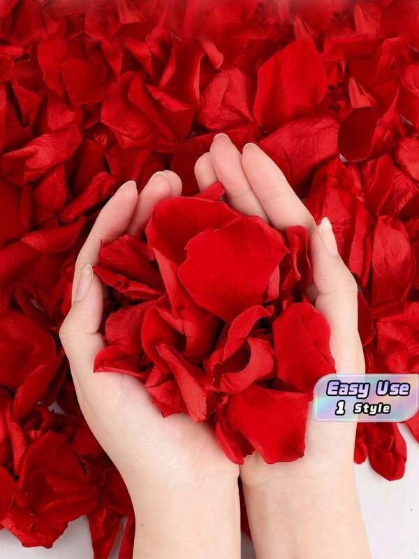 5000Pcs Artificial Red Rose Petals, Romantic Decor For Wedding, Party, Bedroom, Bathroom, Valentine's Day & Graduation
