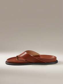 Solecia Women Shoes Women's Fashion Comfort Flat Boken Beach Sandals Women's Flat Sandals - Mocha Brown - View 3