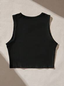 INAWLY Women Dog Print Casual Versatile Top - Black - View 2