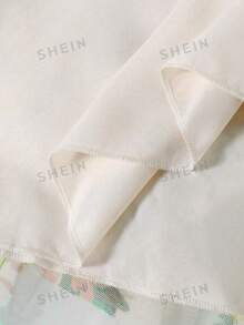 SHEIN Clasi 春夏熱銷優雅花卉印花網紗蛋糕大碼裙 - 彩色 - 查看 5