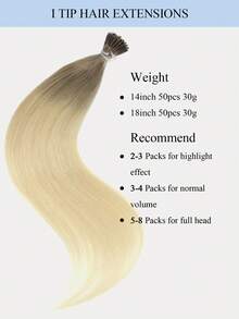 14-18" 30G I Tip Hair Extensions,S18A-60,Cold Fusion Microlink ExtensionsPre-Bonded Invisible Keratin Hairpiece For Instant Volume & Length On Thin Hair, Halloween Christmas Gifts - S18A-60 - View 3