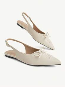 CUCCOO CHICEST Ladies, Willow Nails, Buckles, Flat Shoes. - Apricot - View 2
