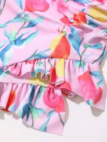 DAZY Tween Girls' Cute One-Piece Swimsuit, Tween Girl Fall Clothes Vacation - Pink - View 3
