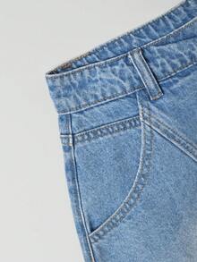 GlowEve Women's Summer Casual Washed Denim Shorts Vacation Light Blue - Blue - View 3