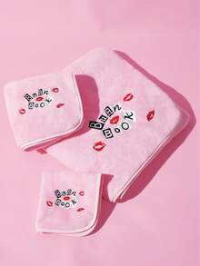 Mean Girls | SHEIN 1pc Cartoon Sponge, Printed Bath Towel, Beach Towel, Can Be Used On The Beach, Swimming Towel - Pink - View 5