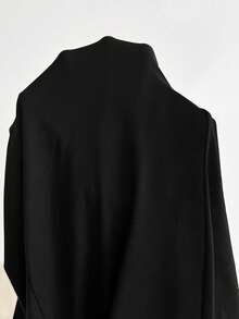 SHEIN Maternity Solid Color Minimalist Simple Versatile Long Sleeve Flared Leg Jumpsuit Autumn Photoshoot - Black - View 4