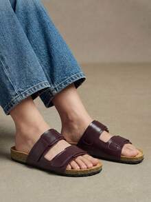 Solecia Zapatos de mujer Moda femenina Marrón Comodidad Planas Sandalias de playa Boken Sandalias planas de mujer - Marrón - Ver 7