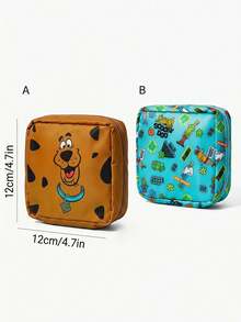 SCOOBY-DOO X Joivida 1 Pc Multifunctional Storage Bag With Fun Pattern, Polyester Material, Lightweight Easy Carry, Portable Compact Design, Purse Insert Daily Use, For Travelers, Versatile Multi-Purpos - dark - View 3