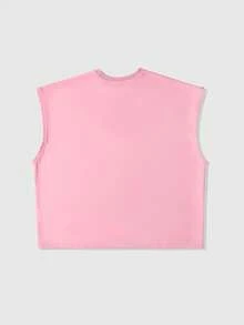 ROMWE MEN Men's Rivet Design Casual Versatile Daily Wear Top - Pink - View 3