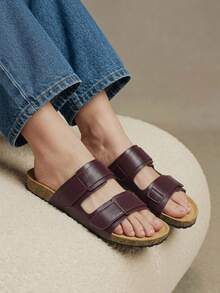 Solecia Zapatos de mujer Moda femenina Marrón Comodidad Planas Sandalias de playa Boken Sandalias planas de mujer - Marrón - Ver 9