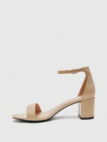 CUCCOO BIZCHIC Women's Buckle Design Elegant High Heel Sandals For Daily Wear Spring Shoes - nude - View 10