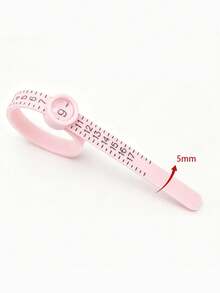 1PC Size 1-17 Durable Plastic Reusable Accurate Easy Read Portable Ring Sizing Measuring Gauge For Jewelry Sizing Engagement Wedding Anniversary Gift Finger Measurement Tool - Multicolor - View 2