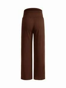 Modmama Pantalones de maternidad casuales versátiles de cintura alta y pierna recta - Multicolor - Ver 13