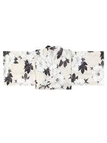 Irokai Japanese Traditional Kimono Khaki Base Peony Floral Pattern Women's Modified Two Pieces Set Japanese Yukata Outfit - Multicolor - View 3
