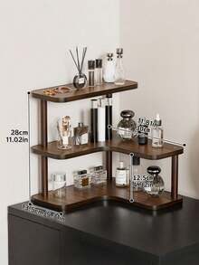 3-Tier Desktop Corner Shelf - Multi-Layer Cup Holder & Office Desk Sundries Organizer, Cosmetics Storage Rack For Vanity And Workstation - multicolor - View 9