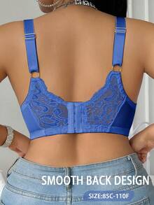 Divavoom Plus Size Lace Underwire Bra, 1pc - Blue - View 4