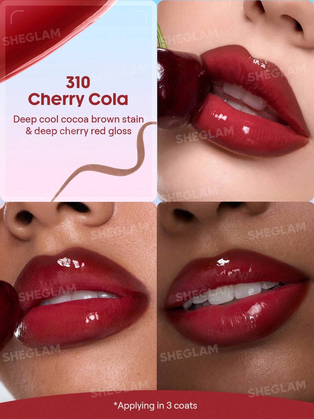 Line To Shine Peel-Off Lip Stain & Gloss Duo-310 Cherry Cola