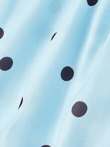 SHEIN MOD Gaun Midi Tanpa Lengan Motif Polkadot untuk Wanita - MultiWarna - View 6