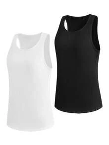 Cheerettes Camiseta sin mangas deportiva de unicolor versátil y casual - Multicolor - Ver 14