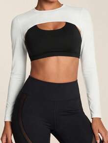 SHEIN BAE Women Sports Tees & Tanks Plain - Putih - View 6