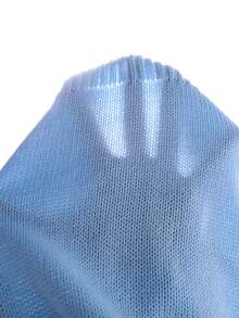 SHEIN 女童V領3D蝴蝶結裝飾休閒百搭日常開襟衫 - 藍色 - 查看 7