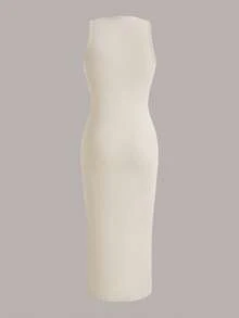 Comfortcana Women's Solid Color Pleated Casual Party & Travel Dress - Apricot - View 2