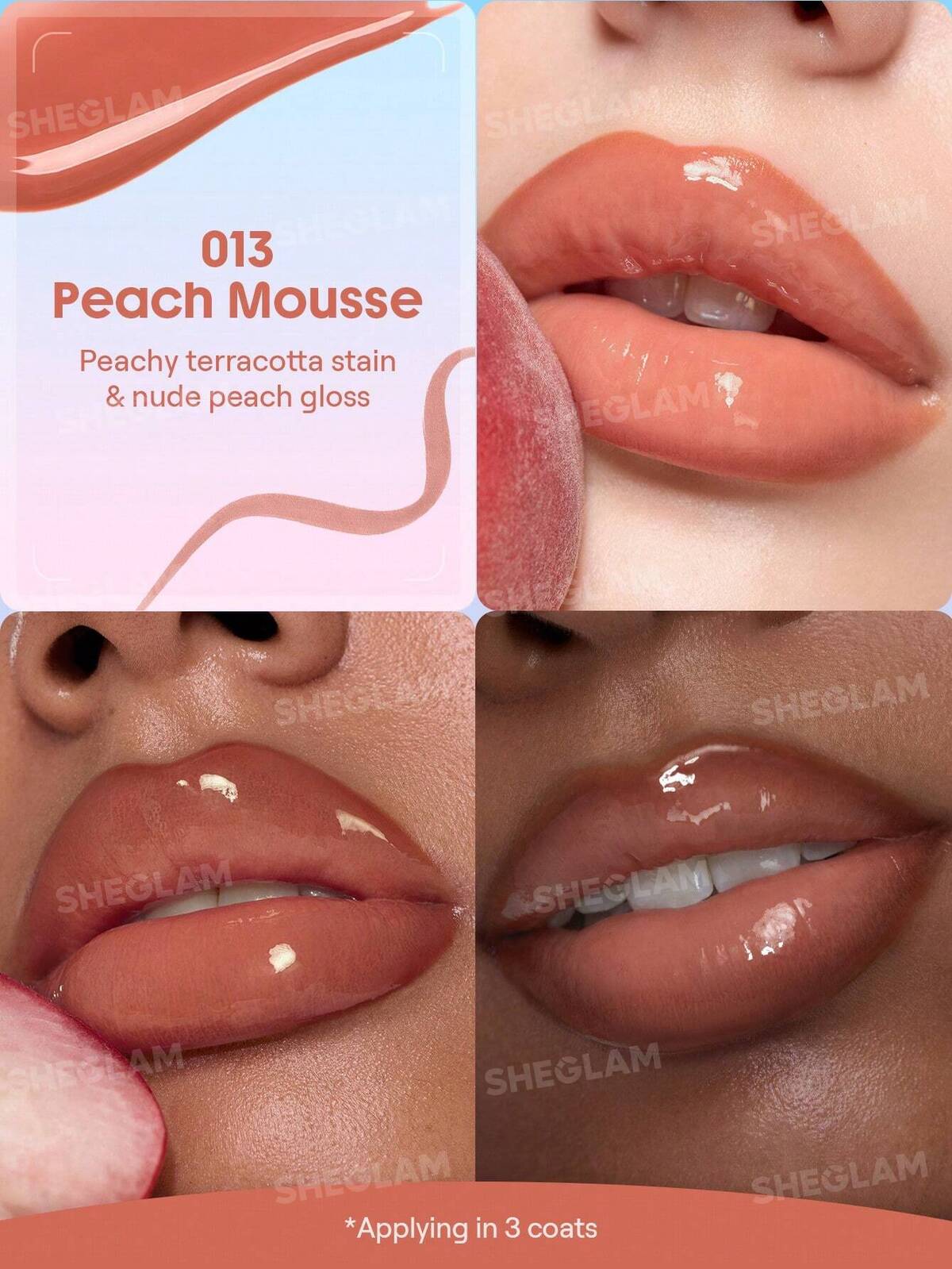 Line To Shine Peel-Off Lip Stain & Gloss Duo-013 Peach Mousse