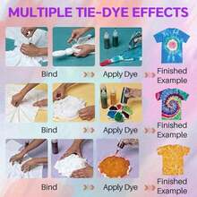 30ml 5/8 Colors Tie-Dye Powder Set, Suitable For Fabric, Textile And Clothing Dyeing, Multipurpose Pigment For Clothing Renewal And Diy Crafts - Multicolor - View 7