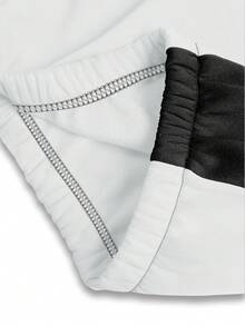 ROMWE MEN Men's Letter Pattern Colorblock Casual Versatile Daily Wear Long Sleeve Sweatshirt - White - View 6