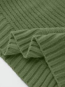 Franclia Loose Fit Commuter Layering Sleeveless Knit Vest - Army Green - View 4