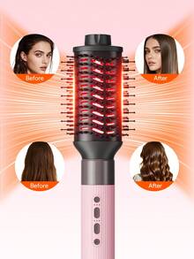 JMMO 6 In 1 Hot Air Styler Set With US Plug, Infrared Ionic Blow Dryer Brush Multi Interchangeable Attachments, Volumizer Curler Straightener All In One Hair Styling Tool - US A Type Plug(110-127V) - View 5