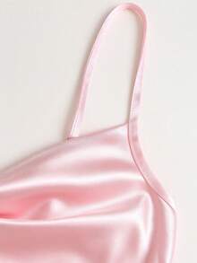 Sweetra Sexy Hot Girl Light Sexy Sweet Elegant Fantasy Charm Lady Young Shopping Dating Birthday Party Beach Vacation Light Social Occasion Asymmetrical Lace Trim Waist-Cinching Slim-Fit Bodycon Light Pink Spring Summer Autumn Women's Cami Dress - Baby Pink - View 7