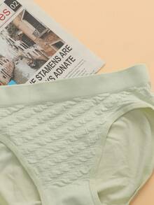 Snug Zone 4pcs Solid Color Textured Triangle Panties - Multicolor - View 3