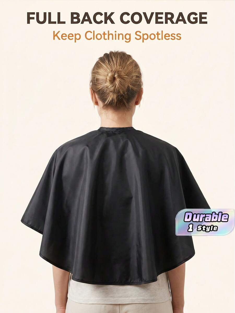 4/5 Peças Capa de Cabelo Ampliada para Enrolar, Tingir e Condicionamento Profundo, Capa de Cabelo à Prova d'Água para Salões de Beleza e Ferramentas de Penteado - Preto - Visão 1