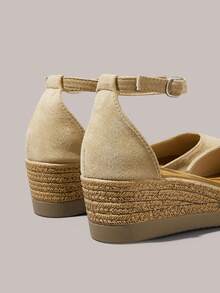 Styleloop Women's Wedge Heel Platform Sandals, Bohemian, Beach Vacation, Western Wind, Summer Wear, Travel Essentials - Oatmeal - View 4