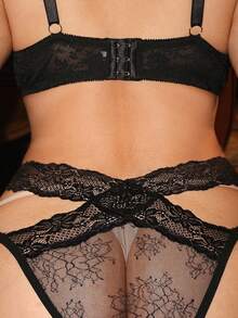 Divavoom Plus Size Sexy Lace Panty, 1pc - Black - View 2