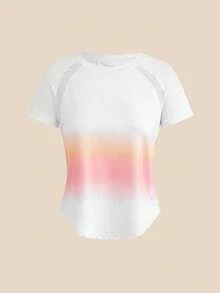 Cheerettes Women's Gradient Color Raglan Short Sleeve Sports T-Shirt - Multicolor - View 13