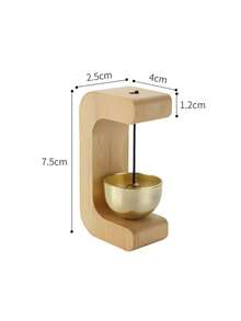 1PC Natural Wooden Wind Powered Doorbell Chime With Calming Soothing Sound Wind Alert Bell For Entryway Porch Garden Rustic Farmhouse Home Decor Valentine Day Gift For Couples Door Hanging Ornament - multicolor - View 8