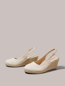Styleloop Women's Wedge & Platform Shoes, Bohemian, Beach Vacation, Western Wind, Summer Wear, Travel Essentials - Off-white - View 2