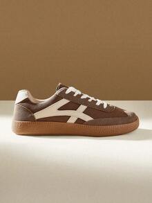 CUCCOO EASI Women's Casual Beige Simple Fashion Sneakers Back To School For Christmas - Brown - View 2