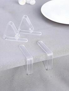 36/48Pcs Transparent Tablecloth Clips, Non-Slip Plastic Table Clamp, Practical Accessories For Home, Outdoor, Restaurant And Camping - Multicolor - View 13