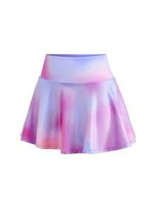 Cheerettes Gradient Print Sports Skort With Pockets - Multicolor - View 9