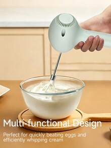 Teckwe Rechargeable Electric Hand Mixer, Portable USB Egg Beater With Stainless Steel Whisk, Mini Cordless Blender For Whipping Cream, Cake, Baking Dessert Kitchen Gadget - Multicolor - View 2